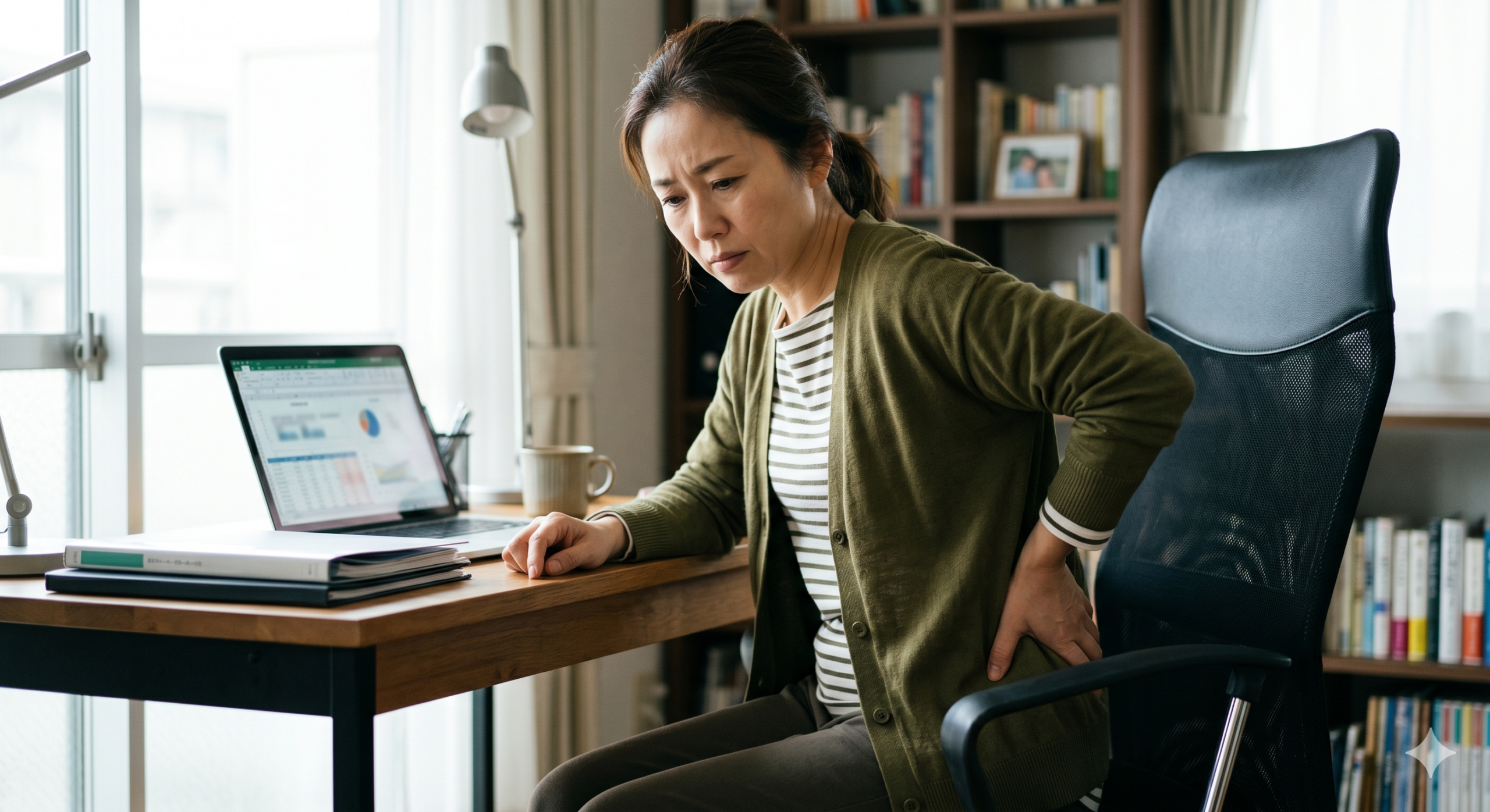 お尻の奥に痛みがある40代の女性