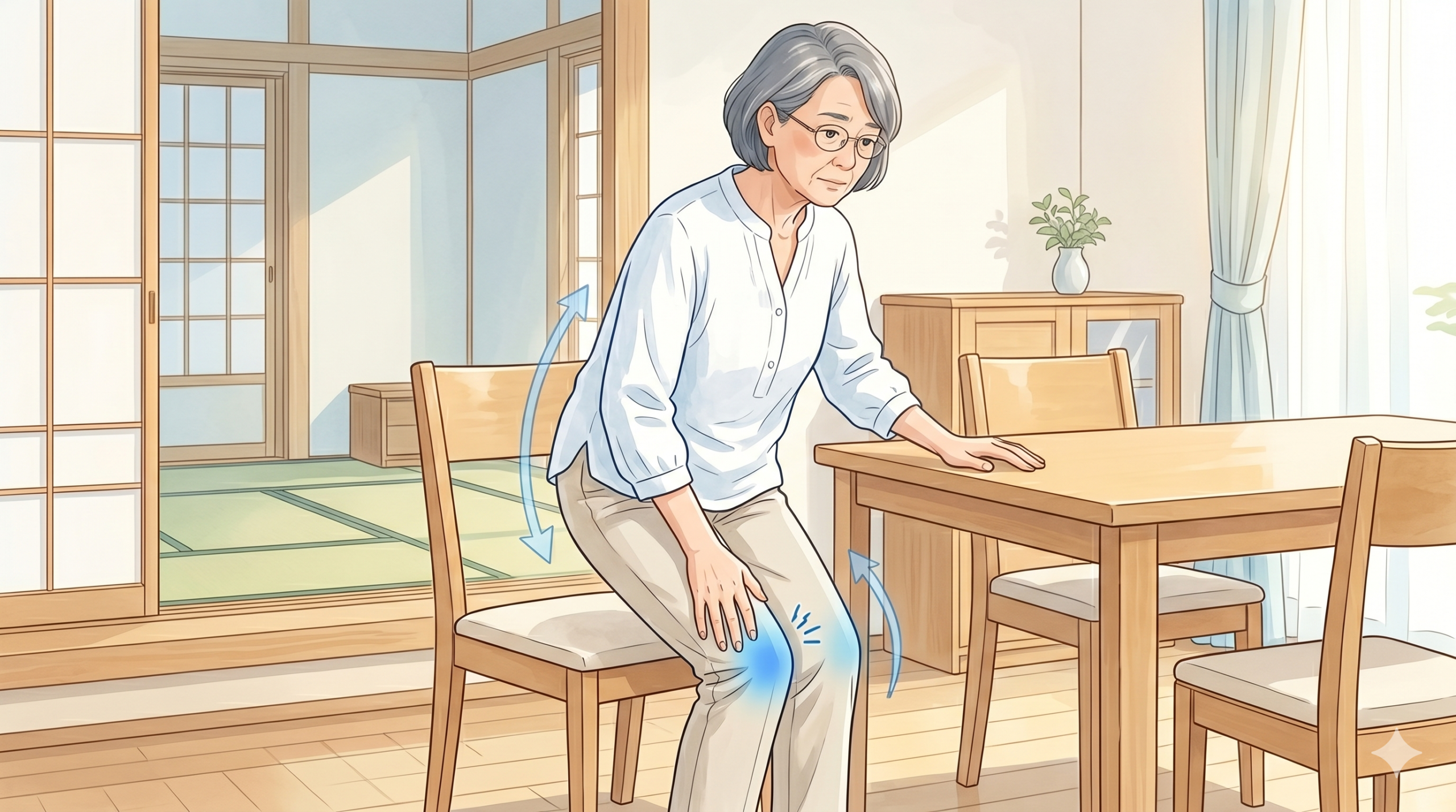 ５０歳からの膝に優しい椅子からの立ち上がり